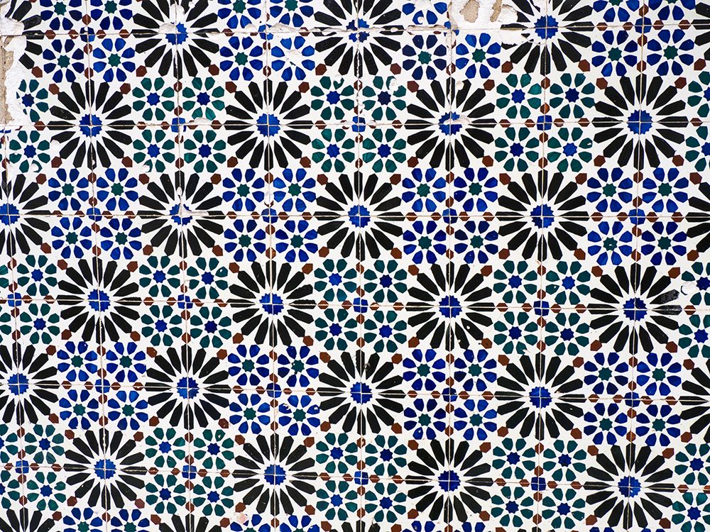 Portugal-Aveiro-Colorful azulejo tiles on the exterior wall of house